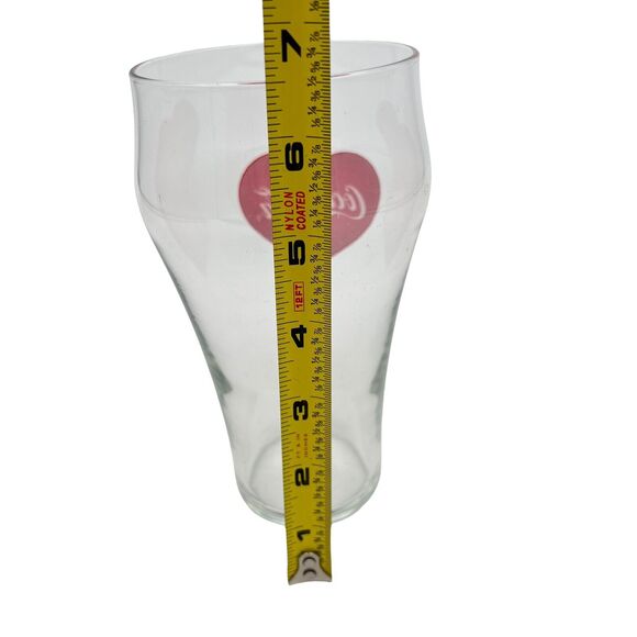 Unique Coca-Cola Love Heart 18 oz. Bell Drinking Glass Great Condition - Picture 5 of 5